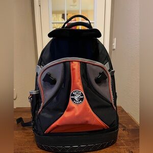 KLEIN TOOLS Sporty Black and Orange Backpack with Dynamic Design